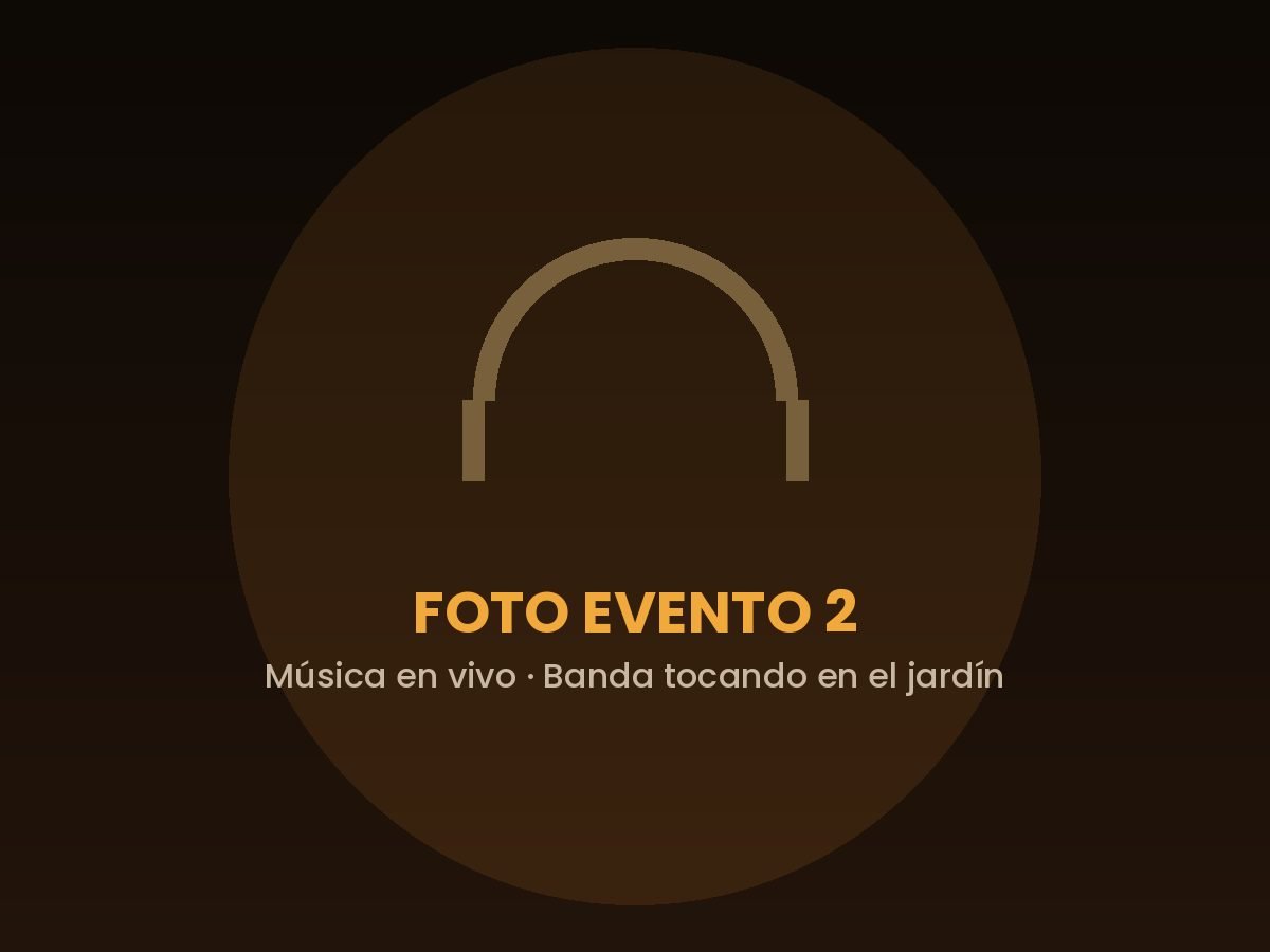 Música en vivo en el jardín
